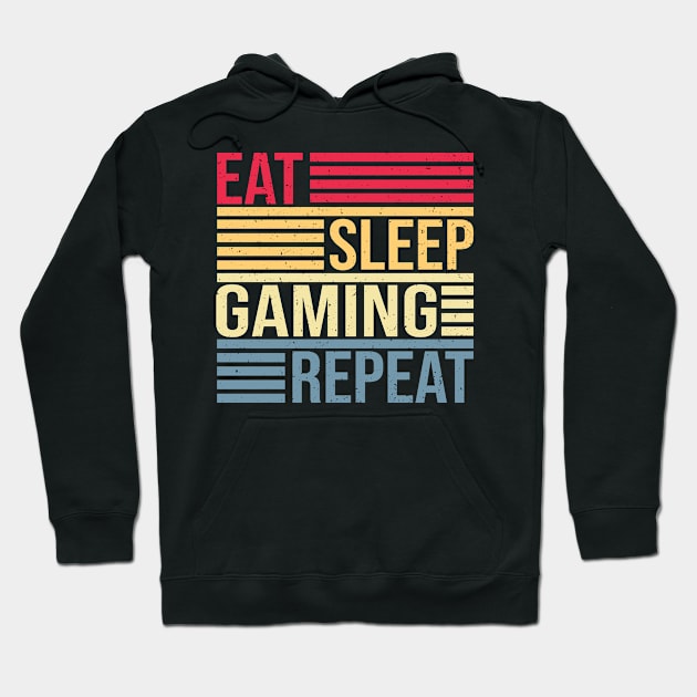 Gamer Gaming Nerd Geek Gambling Repeat Gift Hoodie by POS